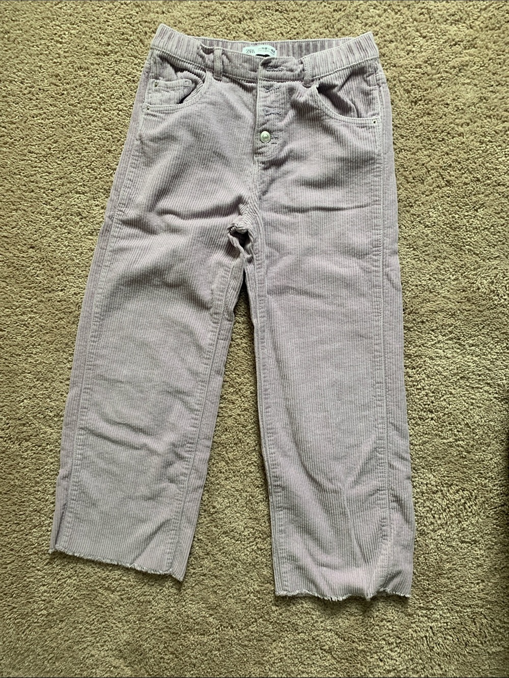 Zara Kids Corduroy Wide-Leg Pants - Mauve